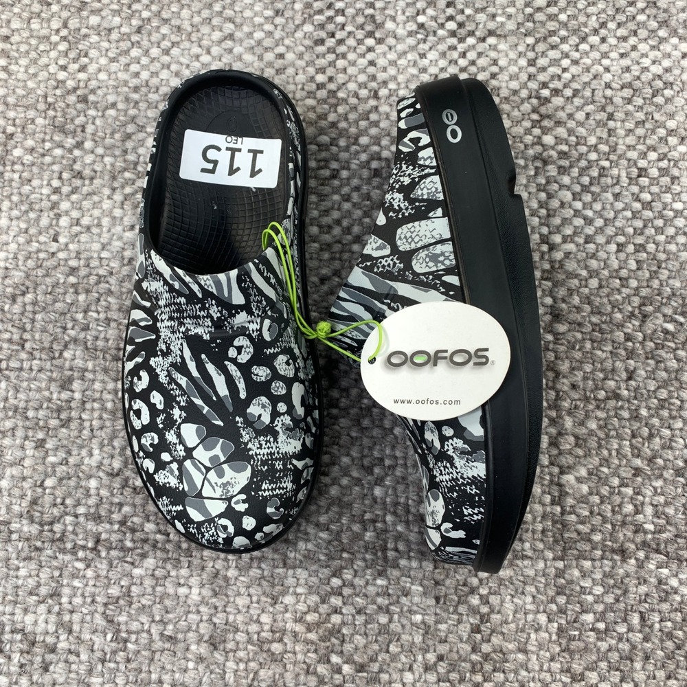 OOFOS OOcloog Limited Clog Women 5 Combo Camo Recovery Slip On 1203